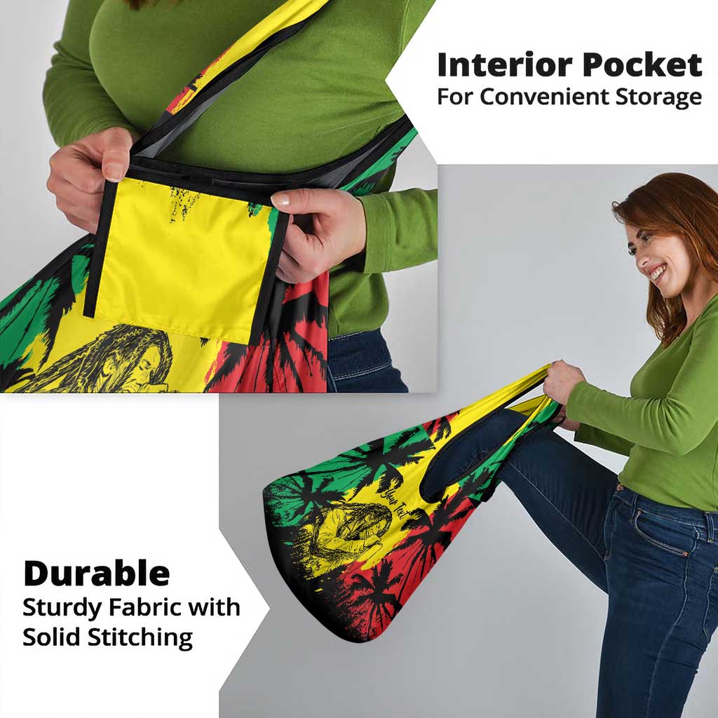 Reggae Soul B.Marley Personalized Grocery Bag Tropical Grunge