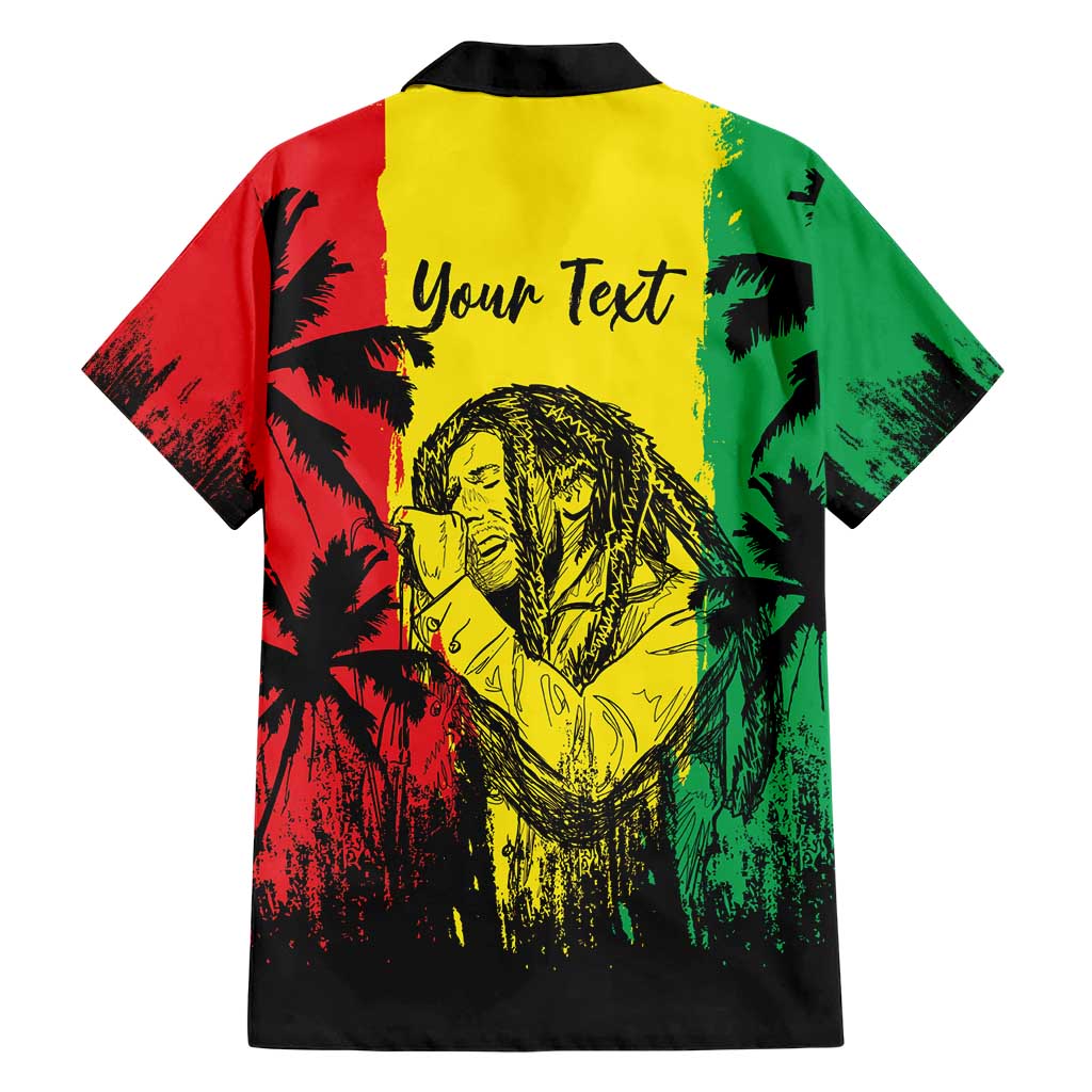 Reggae Soul B.Marley Personalized Hawaiian Shirt Tropical Grunge