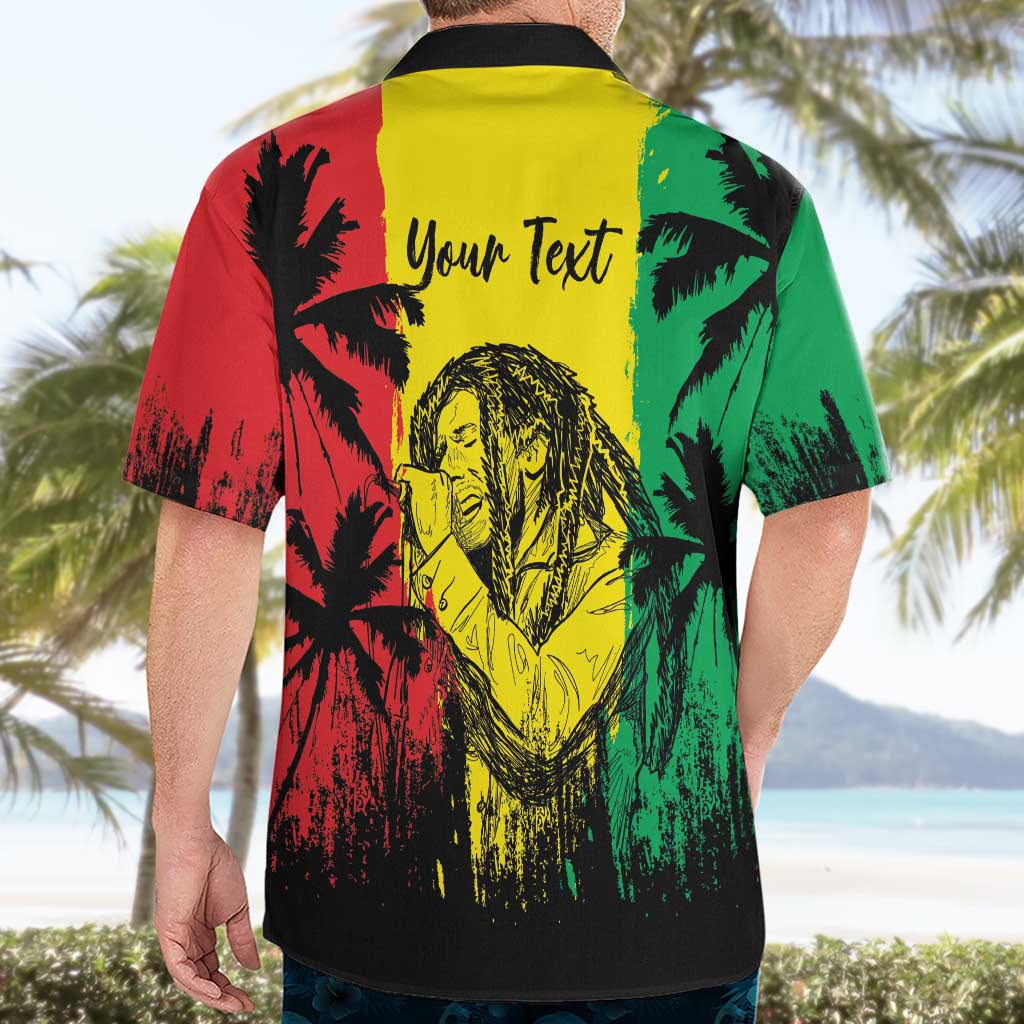 Reggae Soul B.Marley Personalized Hawaiian Shirt Tropical Grunge
