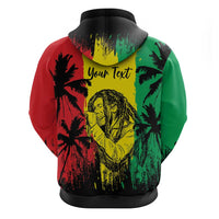 Reggae Soul B.Marley Personalized Hoodie Tropical Grunge