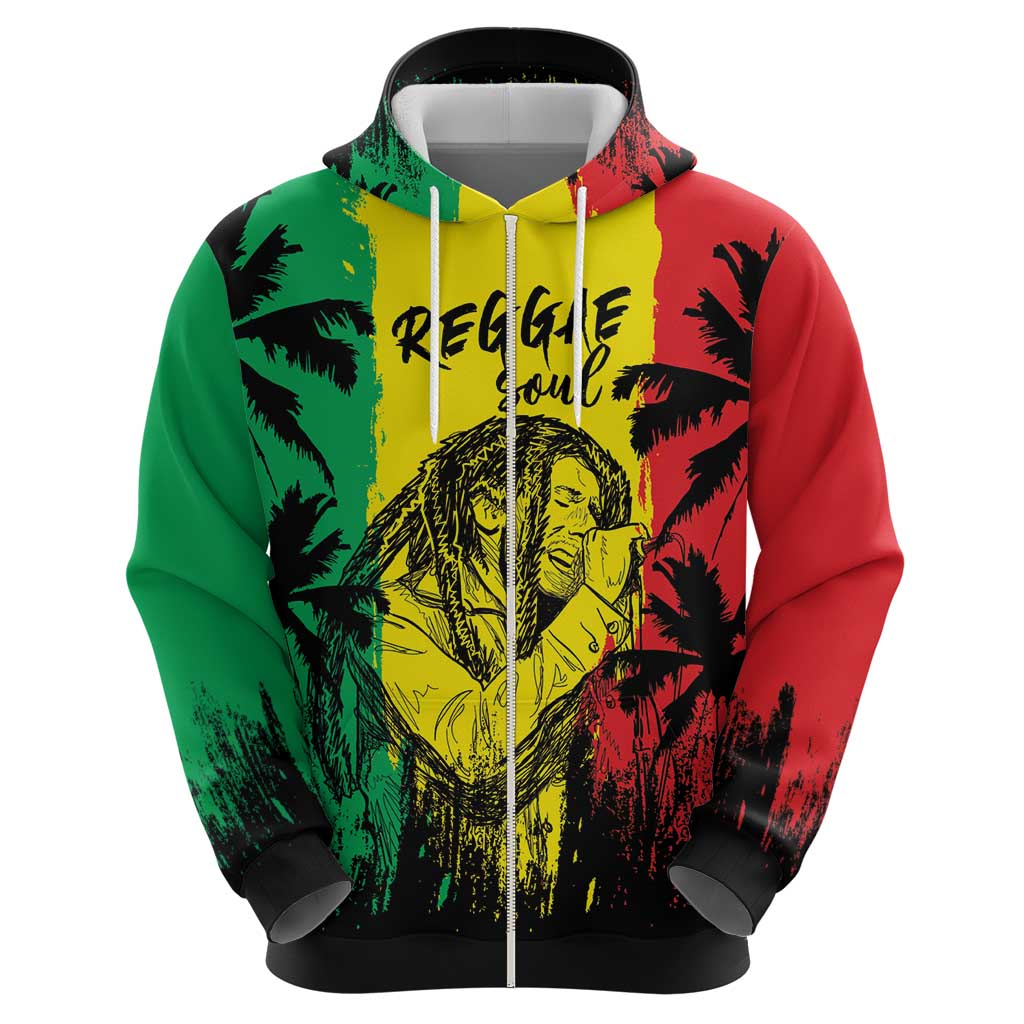 Reggae Soul B.Marley Personalized Hoodie Tropical Grunge
