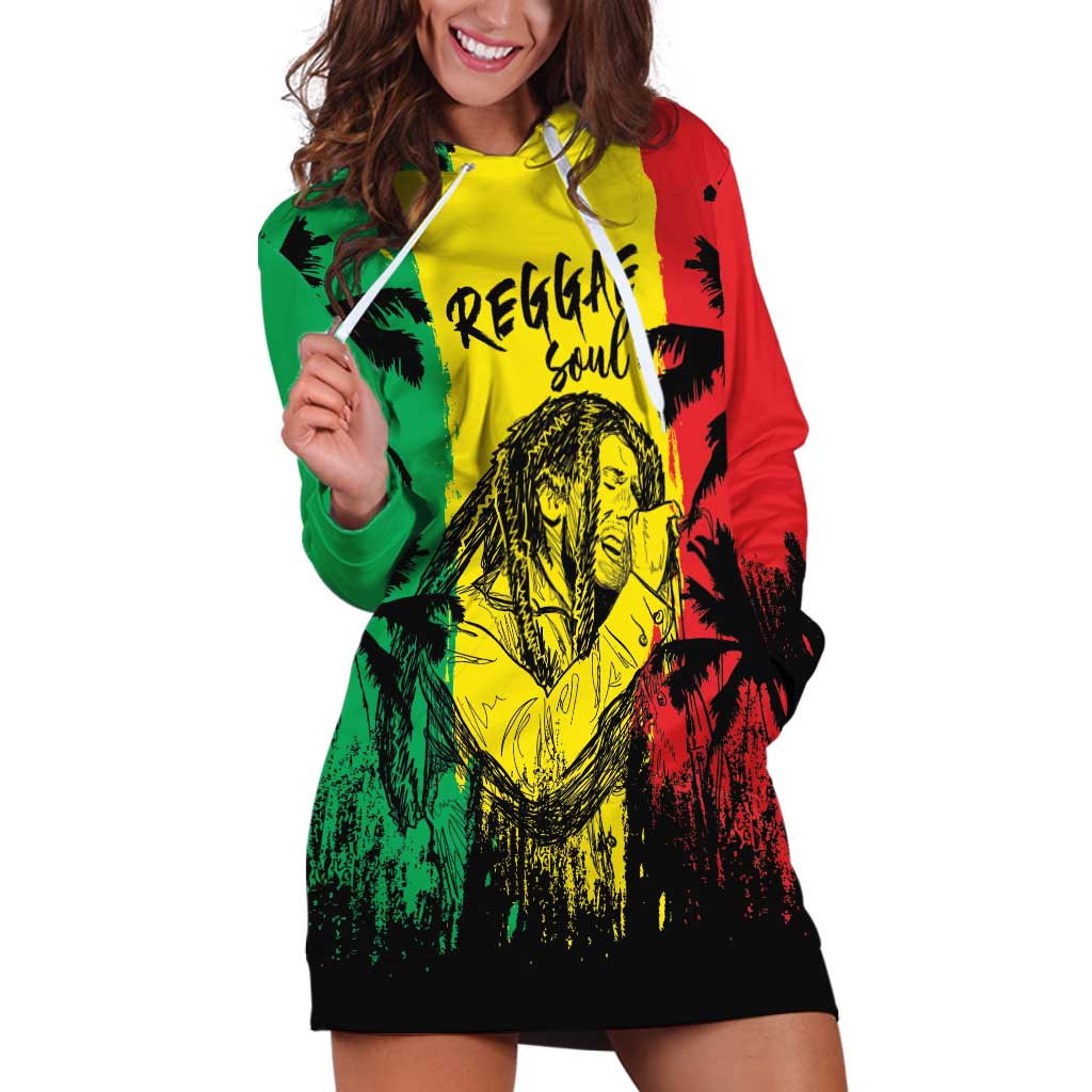 Reggae Soul B.Marley Personalized Hoodie Dress Tropical Grunge