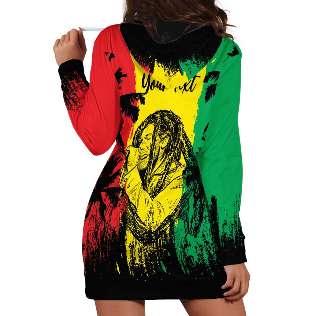 Reggae Soul B.Marley Personalized Hoodie Dress Tropical Grunge