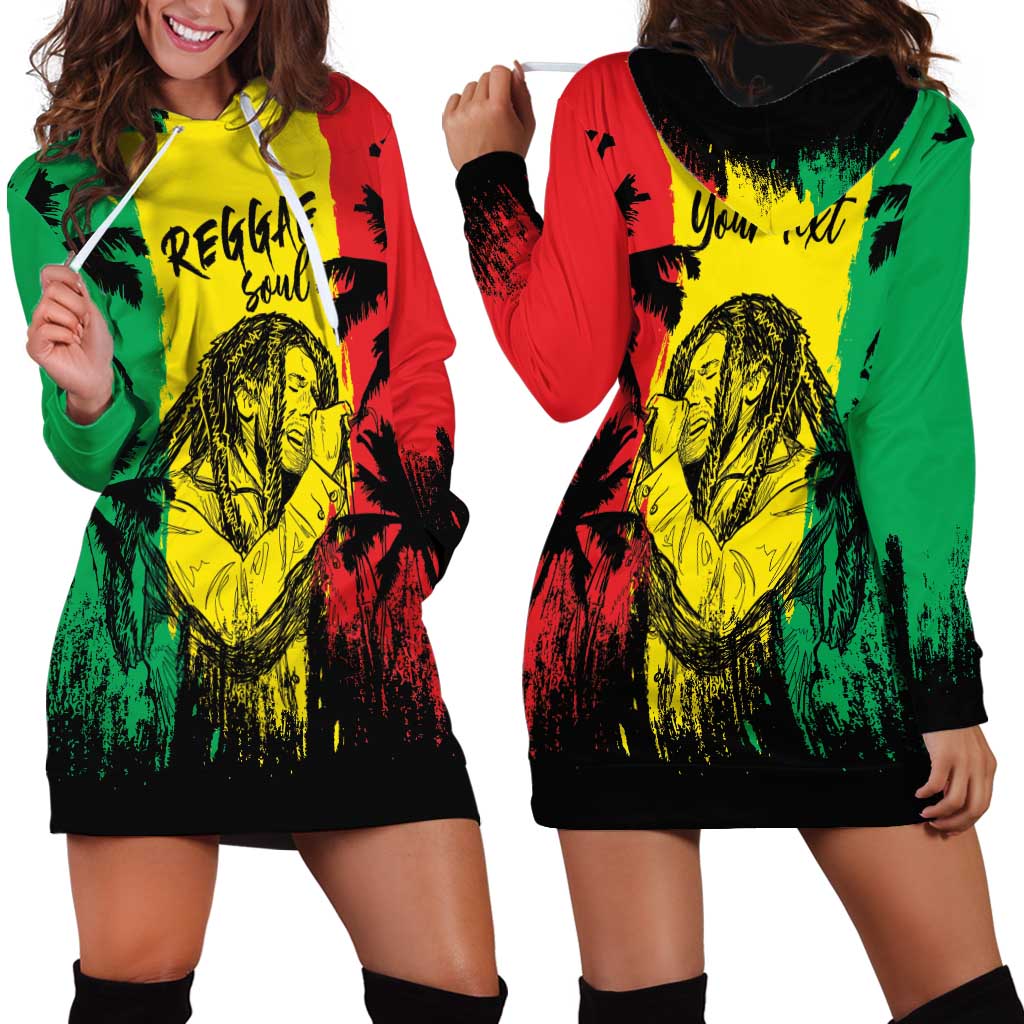 Reggae Soul B.Marley Personalized Hoodie Dress Tropical Grunge