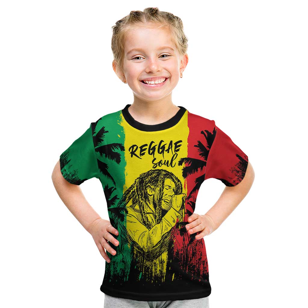 Reggae Soul B.Marley Personalized Kid T Shirt Tropical Grunge