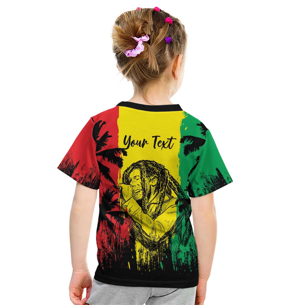 Reggae Soul B.Marley Personalized Kid T Shirt Tropical Grunge