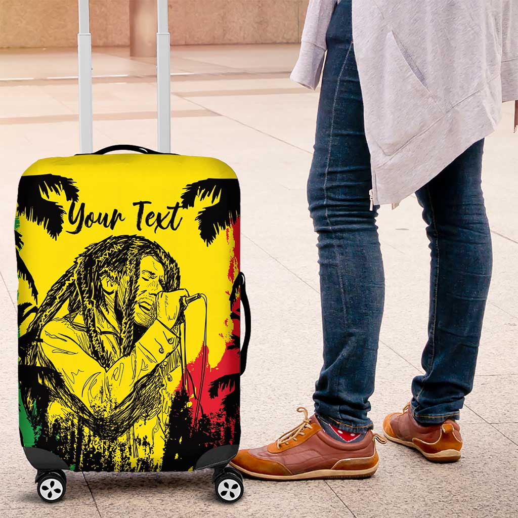Reggae Soul B.Marley Personalized Luggage Cover Tropical Grunge