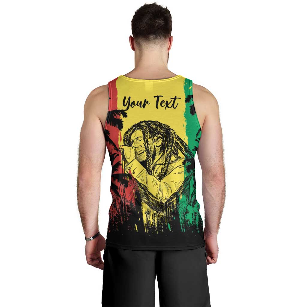 Reggae Soul B.Marley Personalized Men Tank Top Tropical Grunge