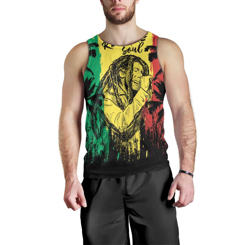 Reggae Soul B.Marley Personalized Men Tank Top Tropical Grunge