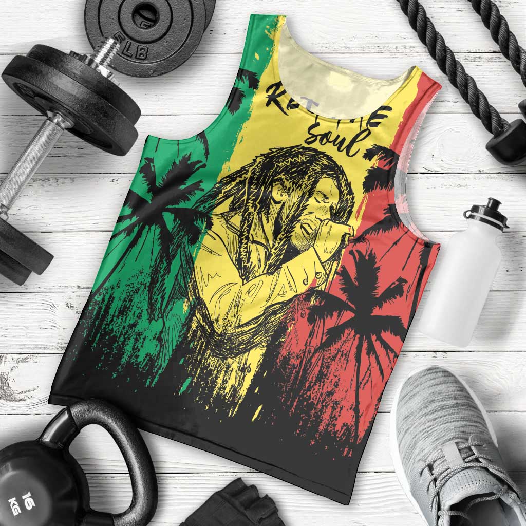 Reggae Soul B.Marley Personalized Men Tank Top Tropical Grunge