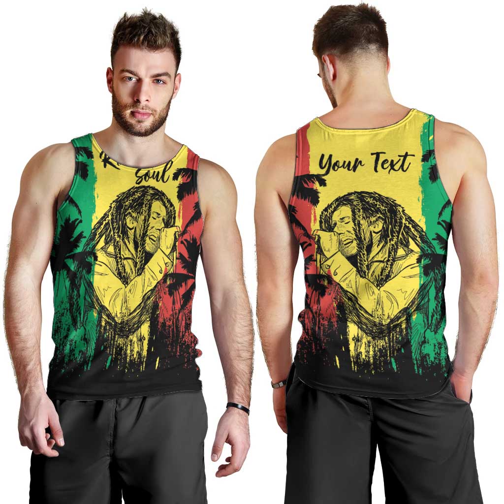 Reggae Soul B.Marley Personalized Men Tank Top Tropical Grunge