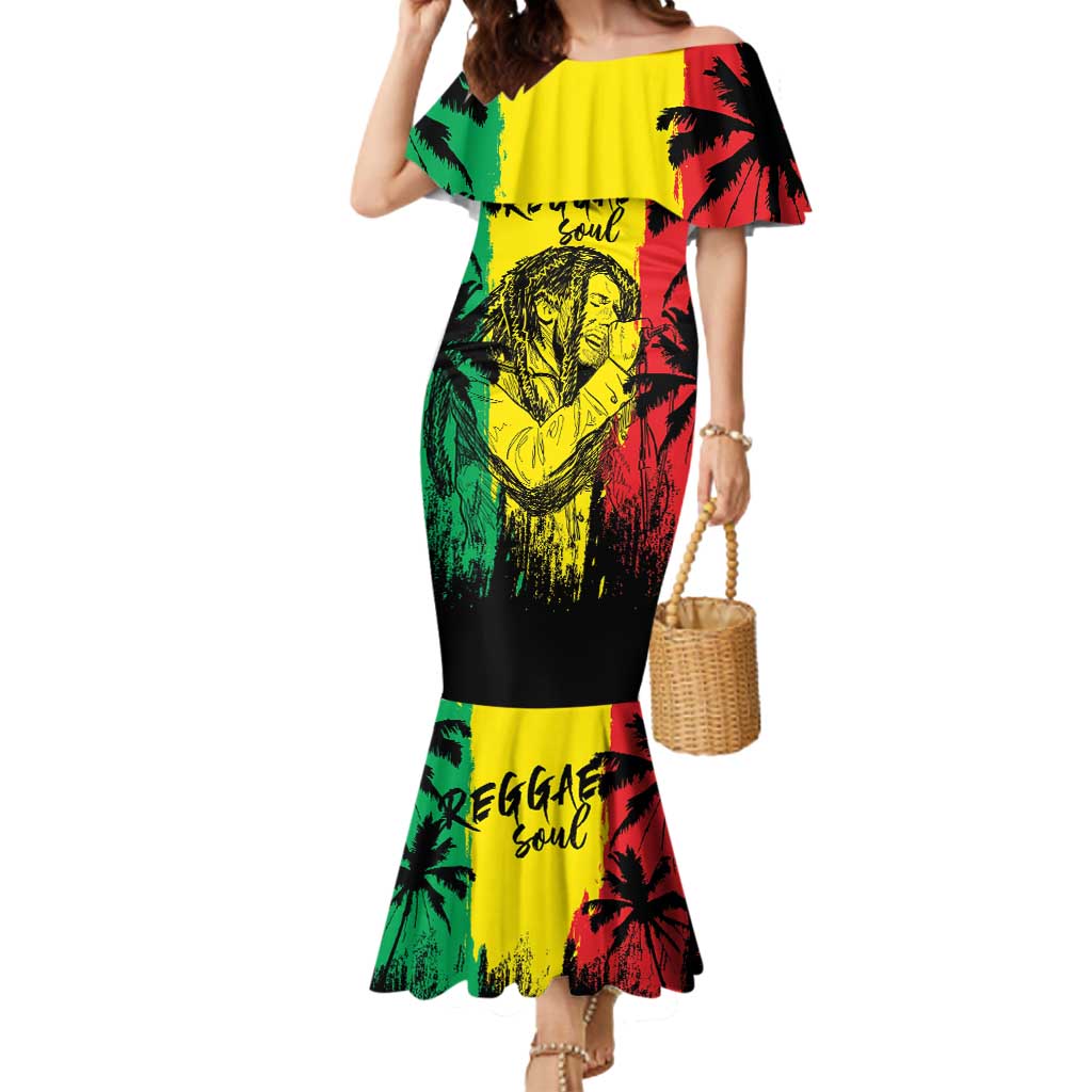 Reggae Soul B.Marley Personalized Mermaid Dress Tropical Grunge