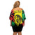 Reggae Soul B.Marley Personalized Off Shoulder Short Dress Tropical Grunge