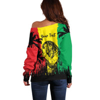 Reggae Soul B.Marley Personalized Off Shoulder Sweater Tropical Grunge