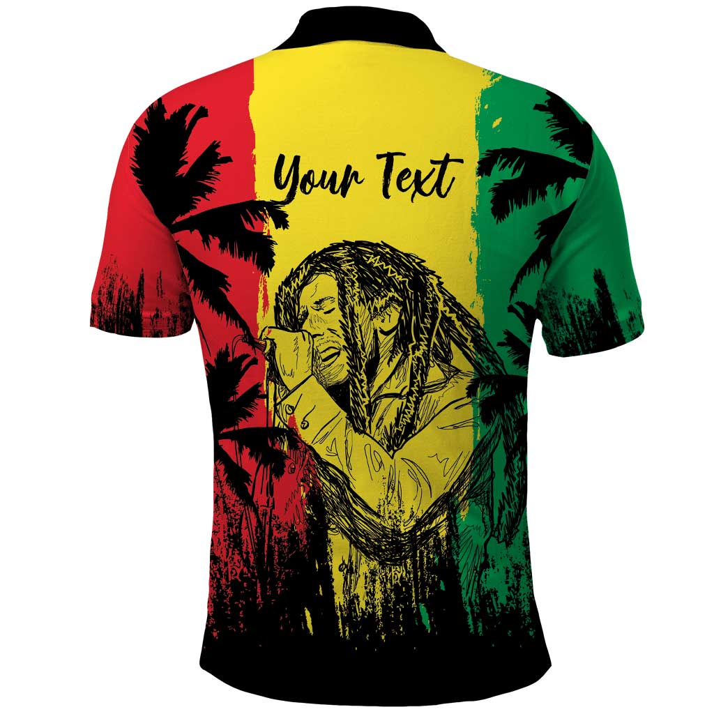 Reggae Soul B.Marley Personalized Polo Shirt Tropical Grunge