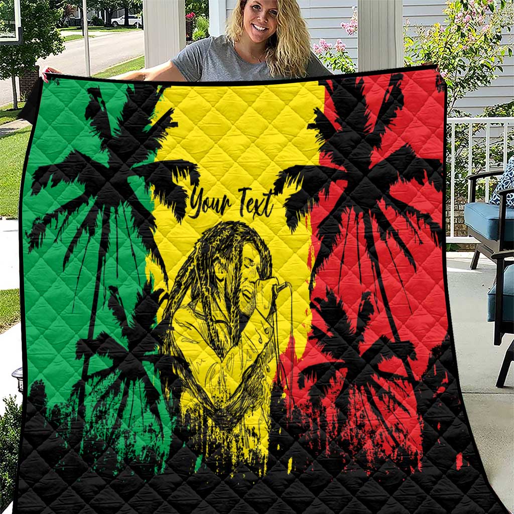Reggae Soul B.Marley Personalized Quilt Tropical Grunge