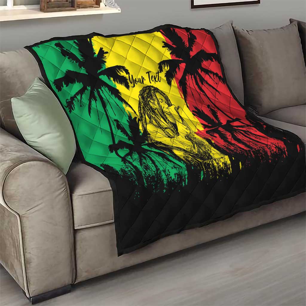 Reggae Soul B.Marley Personalized Quilt Tropical Grunge