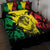 Reggae Soul B.Marley Personalized Quilt Bed Set Tropical Grunge