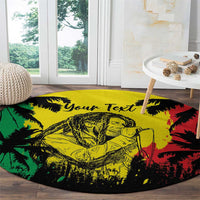 Reggae Soul B.Marley Personalized Round Carpet Tropical Grunge