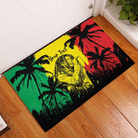 Reggae Soul B.Marley Personalized Rubber Doormat Tropical Grunge