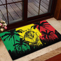 Reggae Soul B.Marley Personalized Rubber Doormat Tropical Grunge
