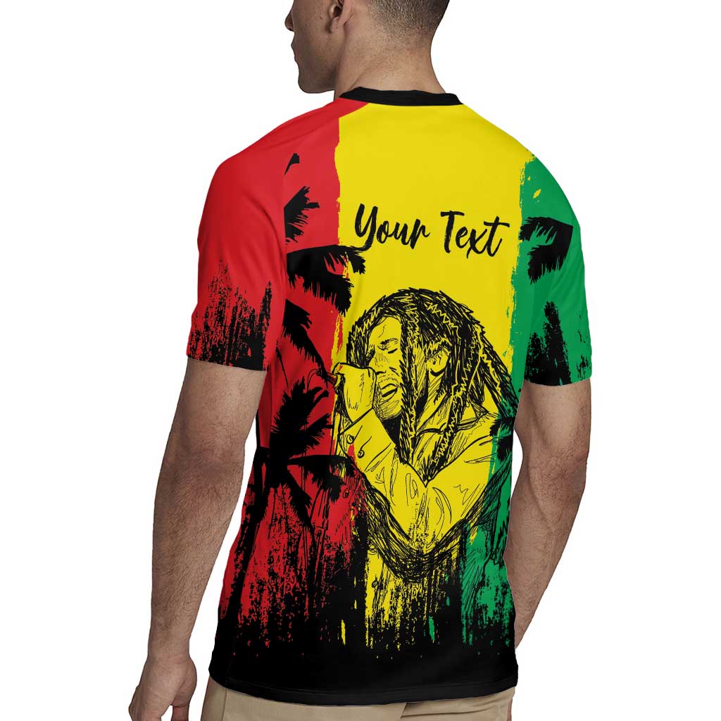 Reggae Soul B.Marley Personalized Rugby Jersey Tropical Grunge