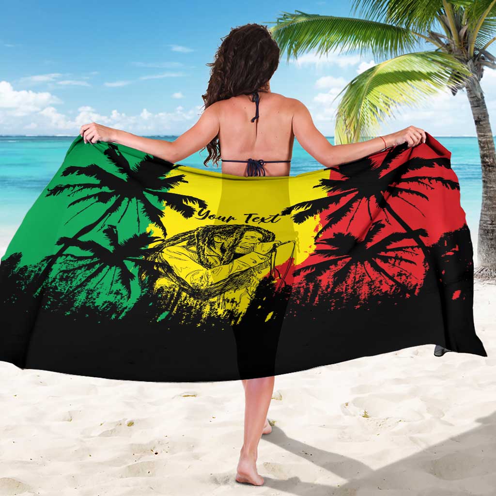 Reggae Soul B.Marley Personalized Sarong Tropical Grunge