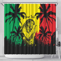 Reggae Soul B.Marley Personalized Shower Curtain Tropical Grunge