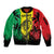 Reggae Soul B.Marley Personalized Sleeve Zip Bomber Jacket Tropical Grunge