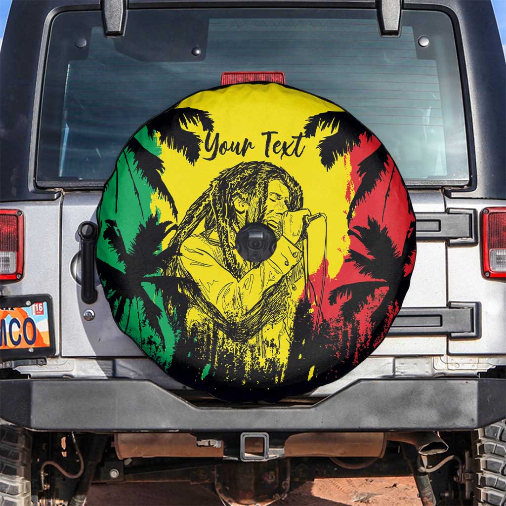 Reggae Soul B.Marley Personalized Spare Tire Cover Tropical Grunge