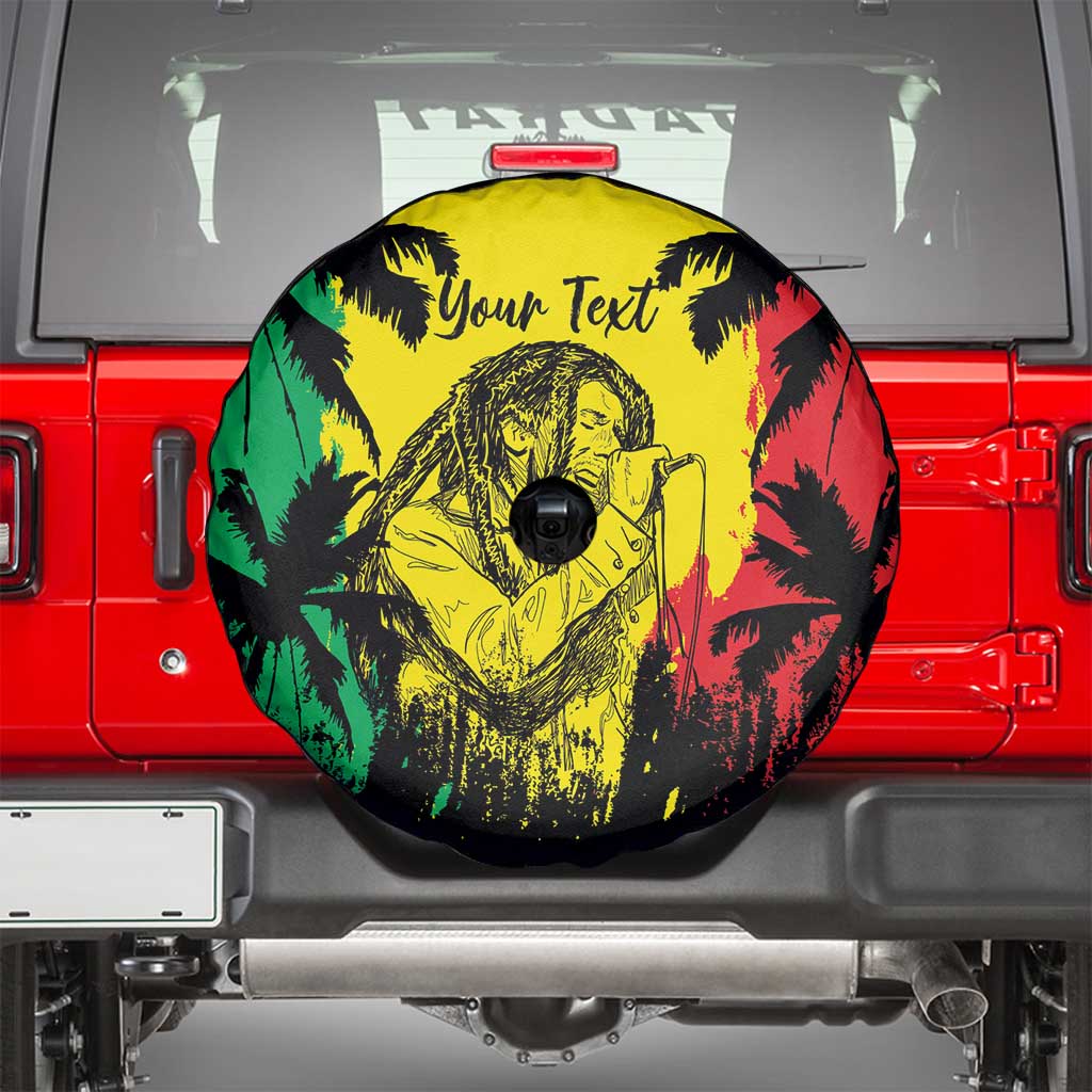 Reggae Soul B.Marley Personalized Spare Tire Cover Tropical Grunge