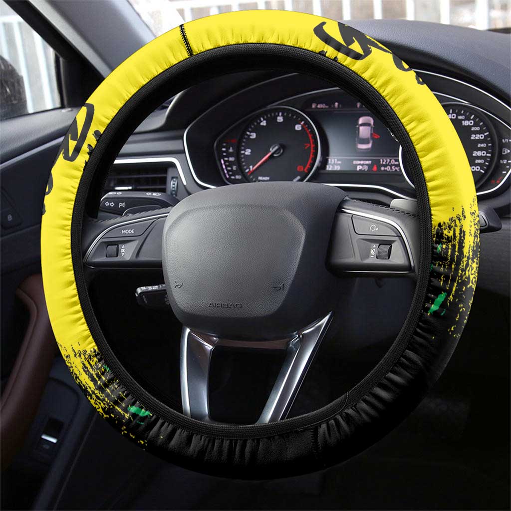 Reggae Soul B.Marley Personalized Steering Wheel Cover Tropical Grunge