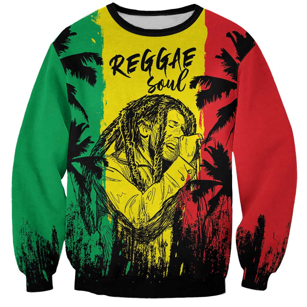 Reggae Soul B.Marley Personalized Sweatshirt Tropical Grunge
