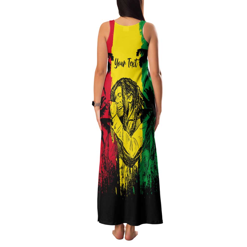 Reggae Soul B.Marley Personalized Tank Maxi Dress Tropical Grunge