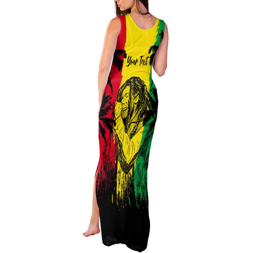 Reggae Soul B.Marley Personalized Tank Maxi Dress Tropical Grunge