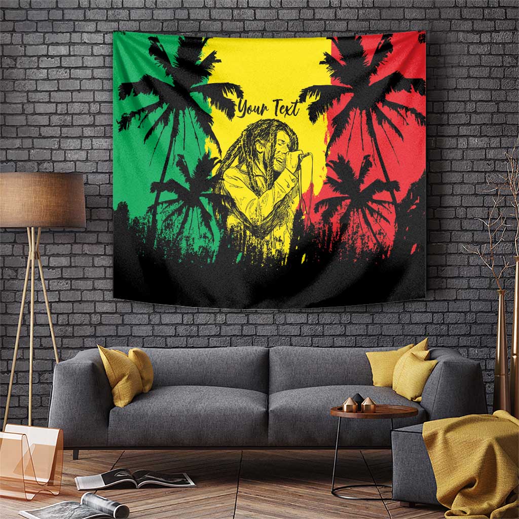 Reggae Soul B.Marley Personalized Tapestry Tropical Grunge