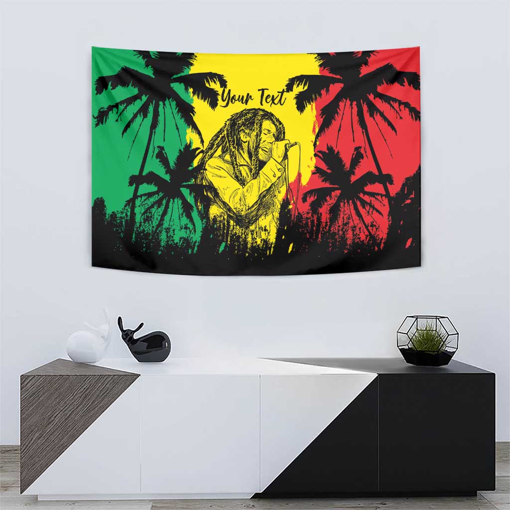Reggae Soul B.Marley Personalized Tapestry Tropical Grunge