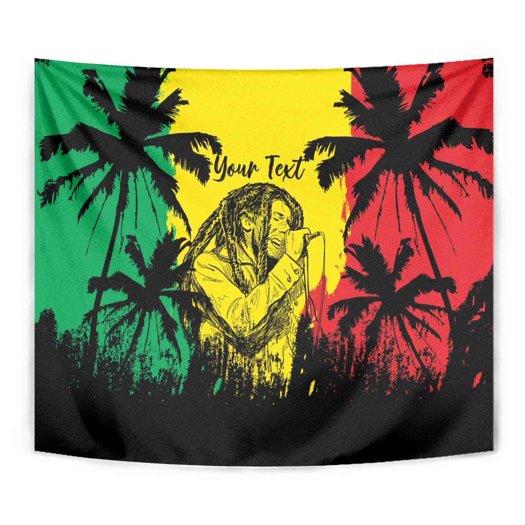 Reggae Soul B.Marley Personalized Tapestry Tropical Grunge