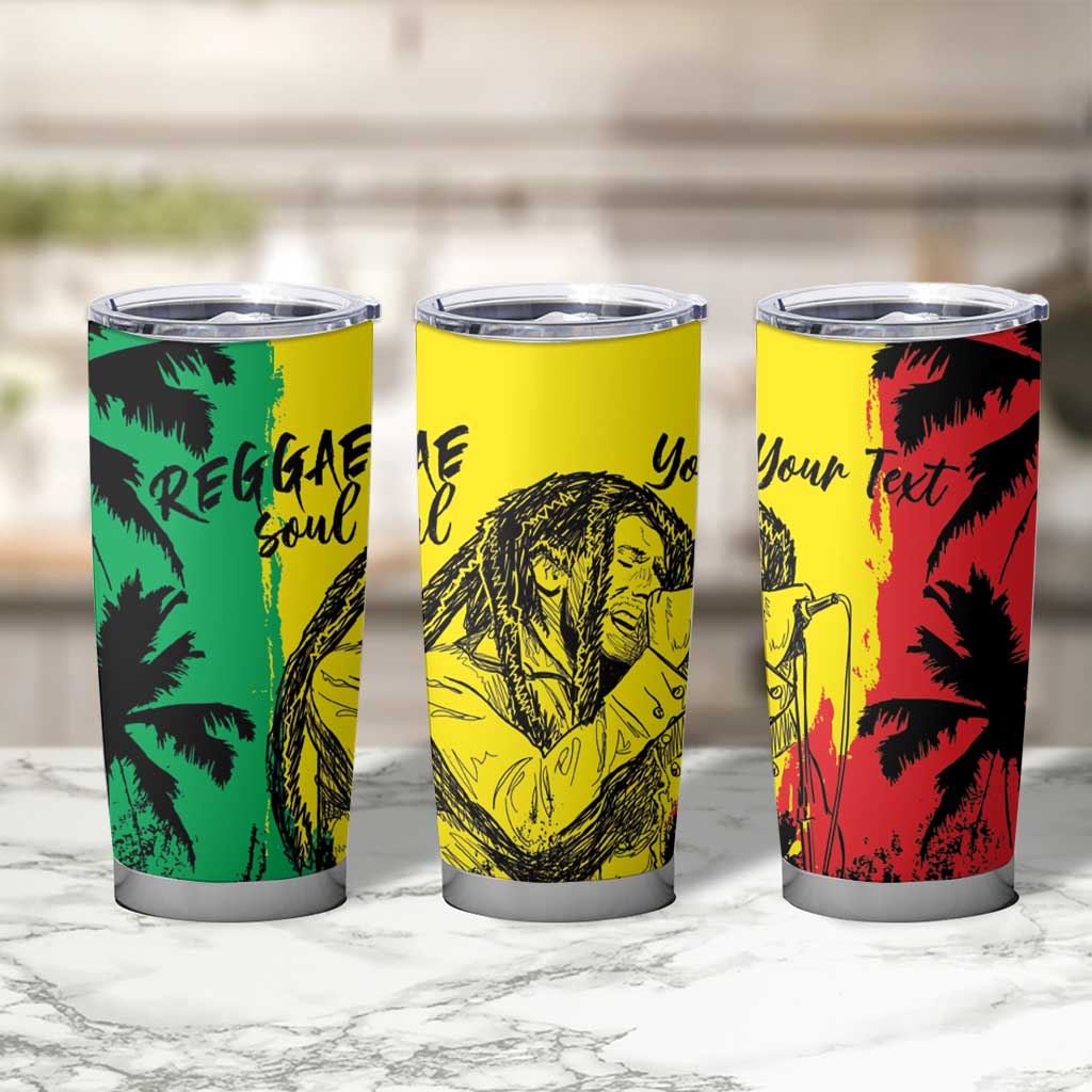 Reggae Soul B.Marley Personalized Tumbler Cup Tropical Grunge