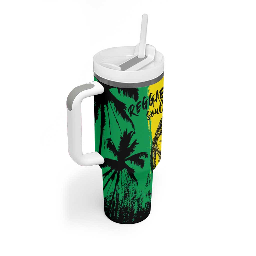 Reggae Soul B.Marley Personalized Tumbler With Handle Tropical Grunge