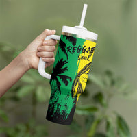 Reggae Soul B.Marley Personalized Tumbler With Handle Tropical Grunge