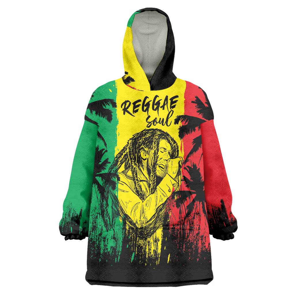 Reggae Soul B.Marley Personalized Wearable Blanket Hoodie Tropical Grunge