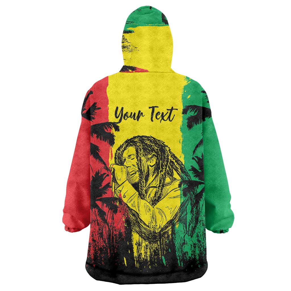 Reggae Soul B.Marley Personalized Wearable Blanket Hoodie Tropical Grunge