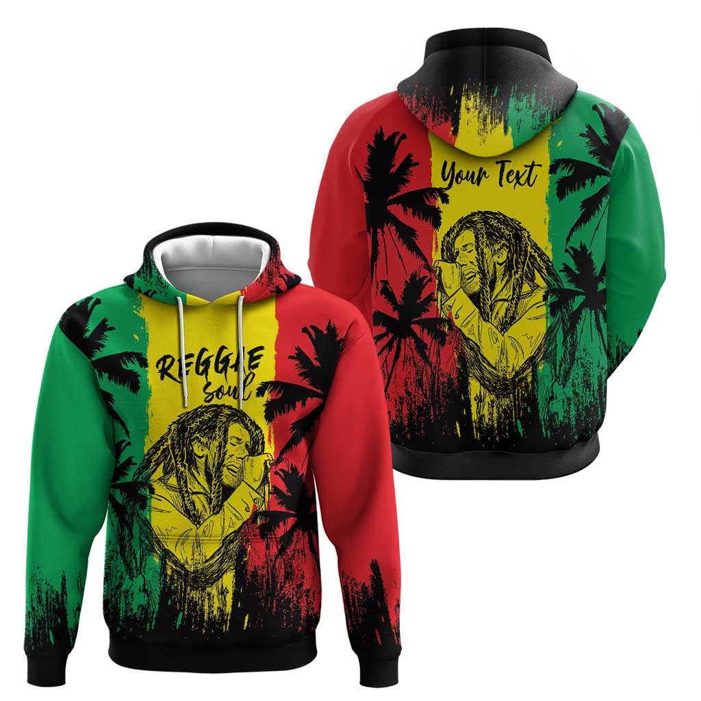 Reggae Soul B.Marley Personalized Zip Hoodie Tropical Grunge