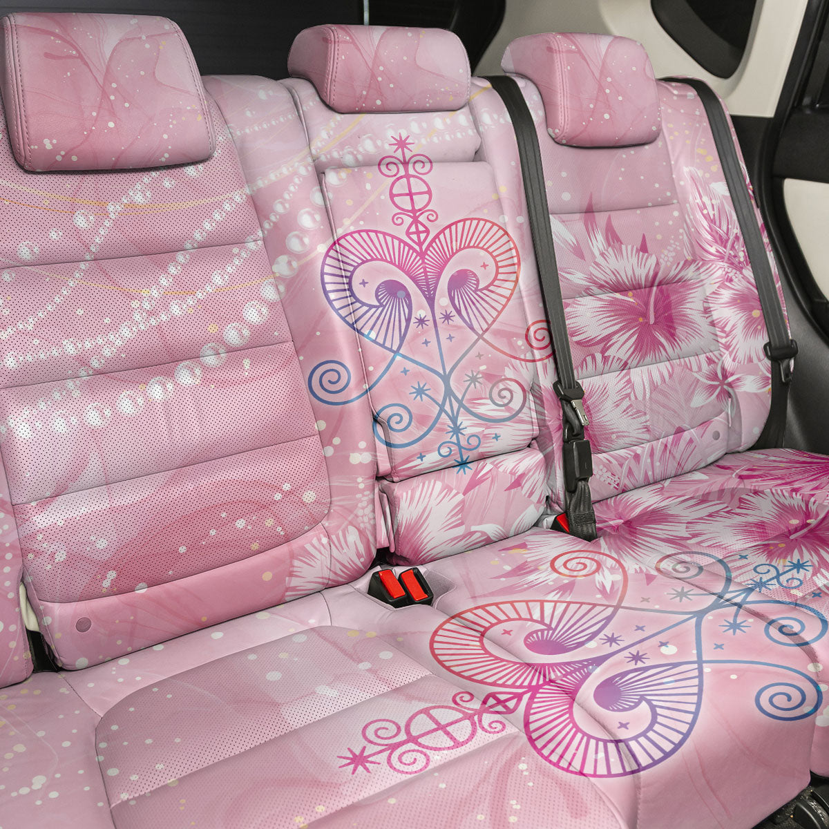 Afro Vodou Erzulie Freda Back Car Seat Cover Hibiscus & Pearls