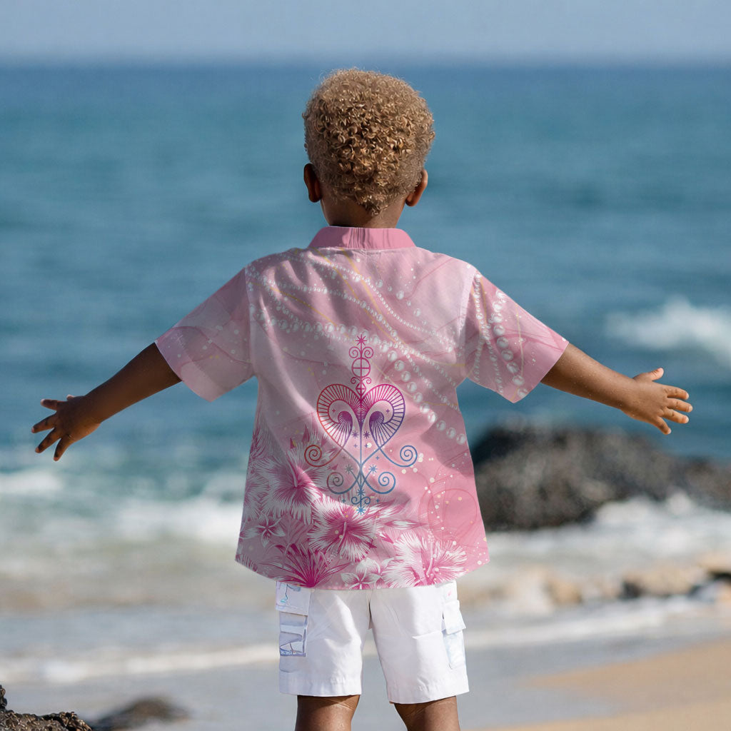 Afro Vodou Erzulie Freda Kid Hawaiian Shirt Hibiscus & Pearls LT7