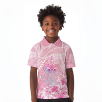 Afro Vodou Erzulie Freda Kid Polo Shirt Hibiscus & Pearls