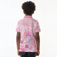 Afro Vodou Erzulie Freda Kid Polo Shirt Hibiscus & Pearls
