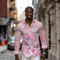 Afro Vodou Erzulie Freda Long Sleeve Button Shirt Hibiscus & Pearls