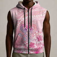 Afro Vodou Erzulie Freda Sleeveless Zip Hoodie Hibiscus & Pearls